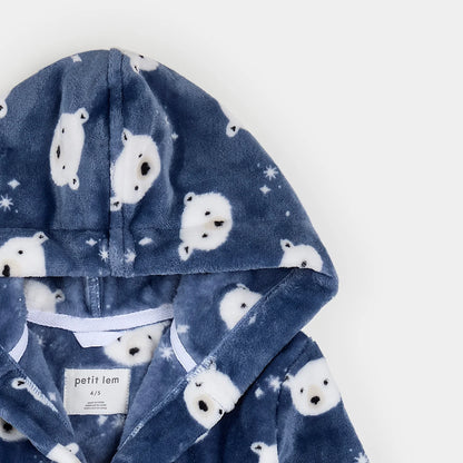 Polar Bears Plush Kids Robe