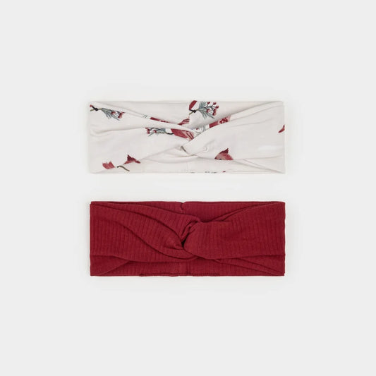 Cardinals & Poinsettia Red Headband 2pk.