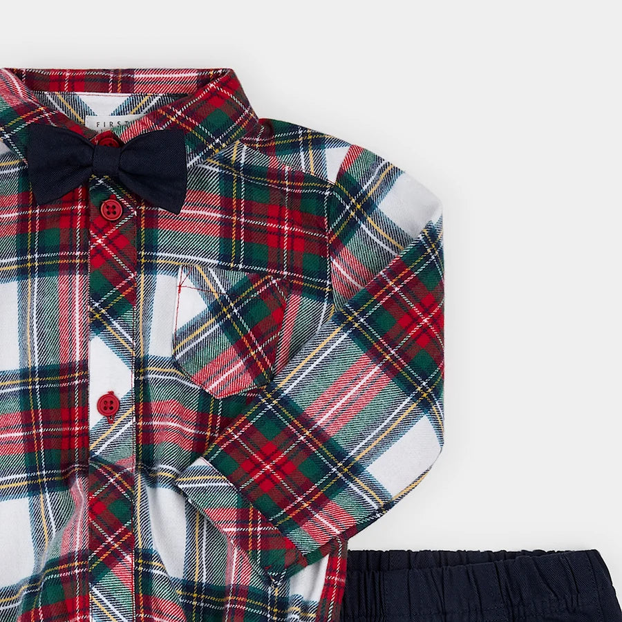 Plaid Flannel 3pc. Holiday Outfit Set
