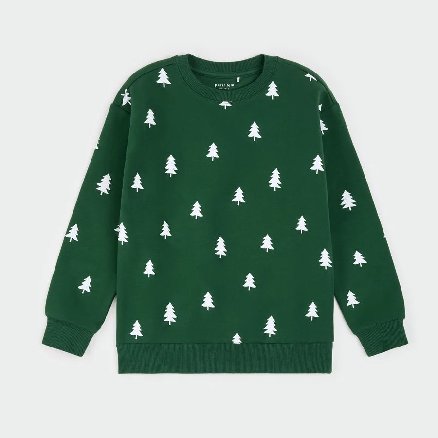 Pine Trees on Spruce Fleece Sweatshirt