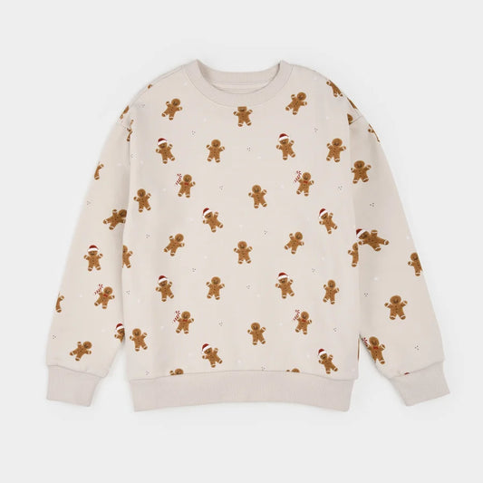 Merry Gingerbread Creme Fleece Sweatshirt
