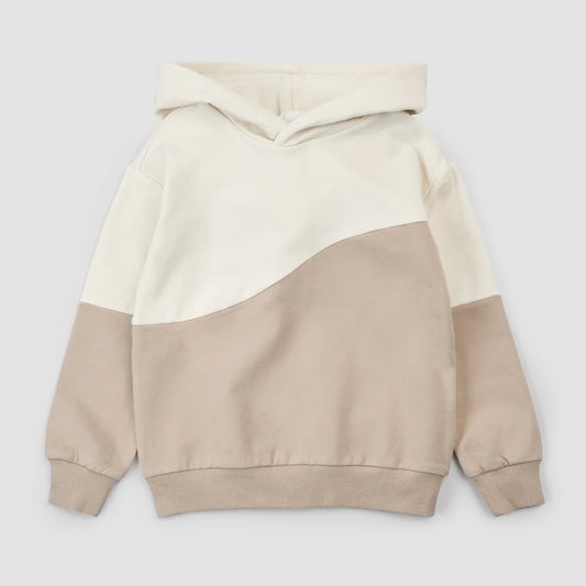 Birch and Taupe Wave Hoodie