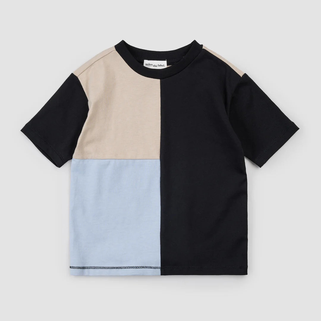 Taupe & Black Colourblock Tee