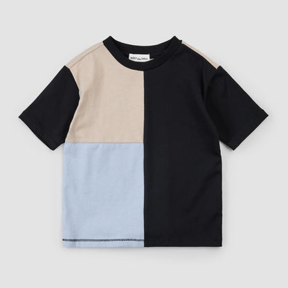 Taupe & Black Colourblock Tee