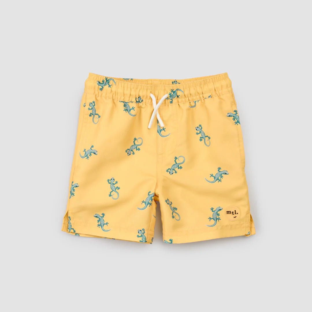 Mustard Gecko Kids Swim Trunks