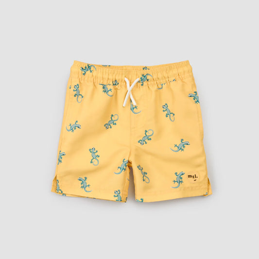 Mustard Gecko Kids Swim Trunks