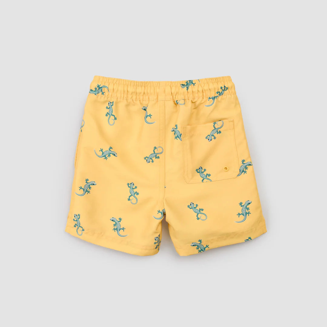 Mustard Gecko Kids Swim Trunks