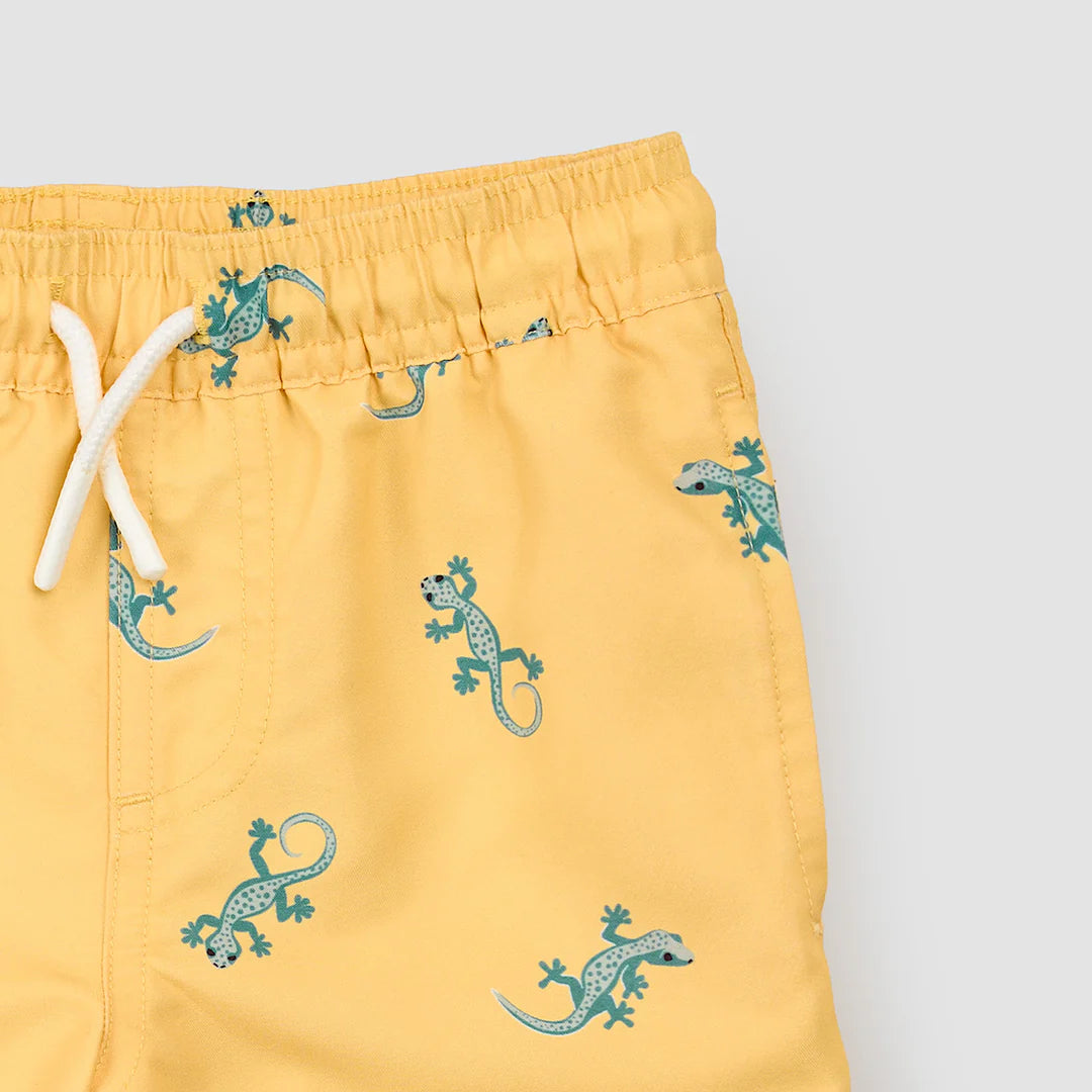 Mustard Gecko Kids Swim Trunks