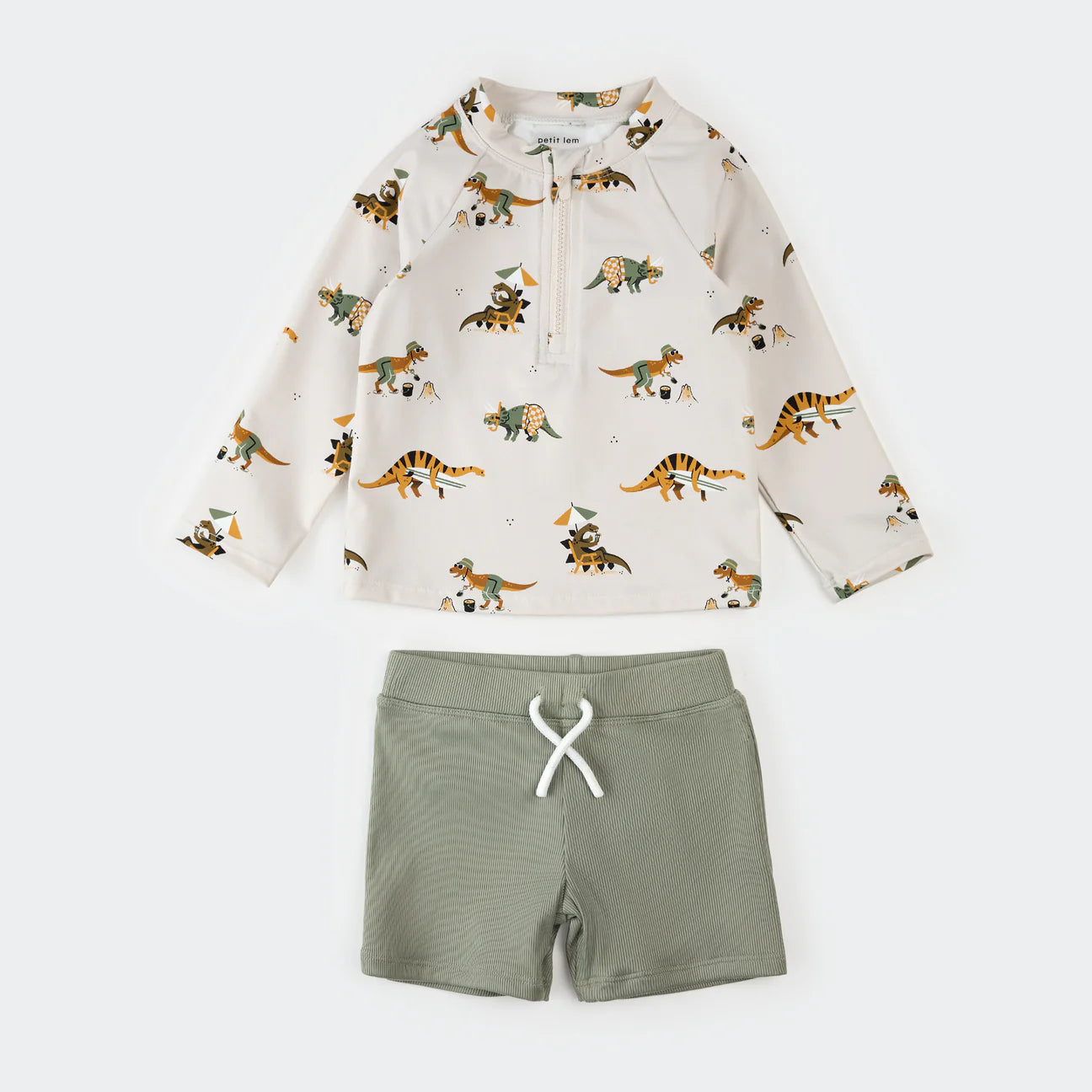 Beach Dinos Baby Rashguard Set