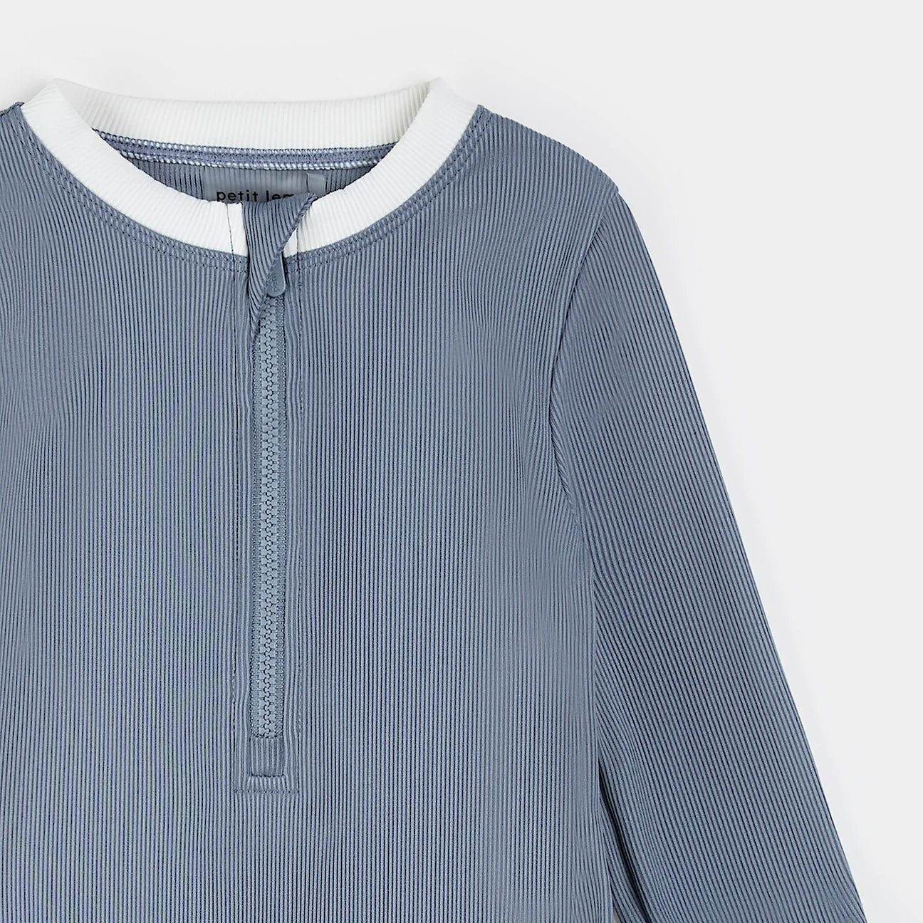 Dusty Blue Long Sleeve Shortie Baby Swimsuit