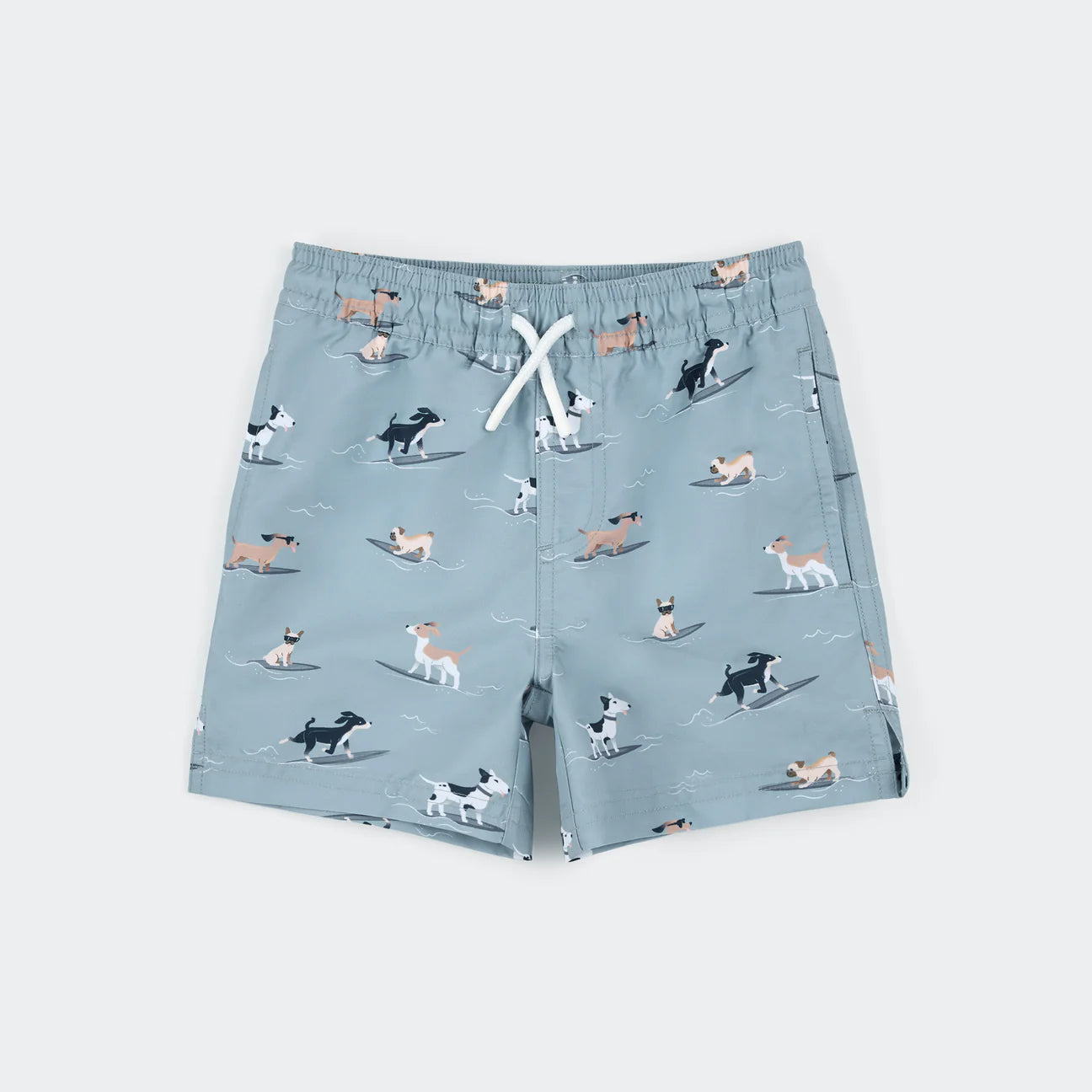 Surfing Dogs Kids Swim Trunks