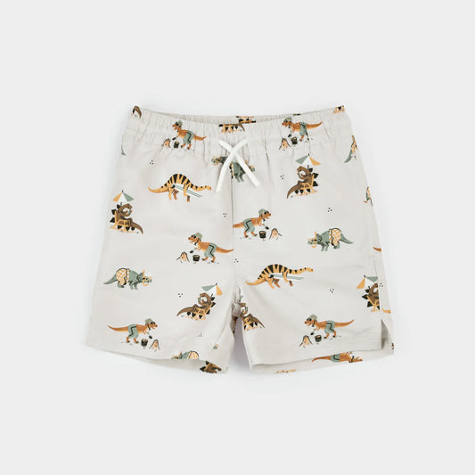 Beach Dinos Kids Swim Trunks