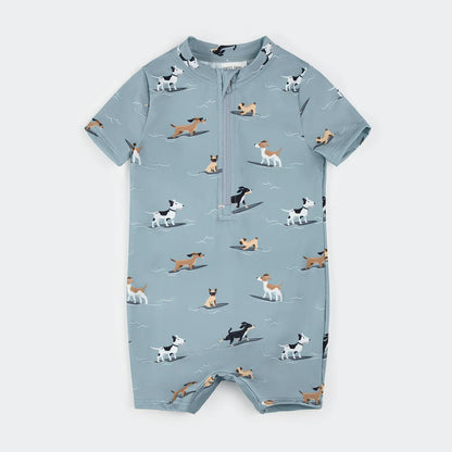 Surfing Dogs Shortie Baby Swimsuit