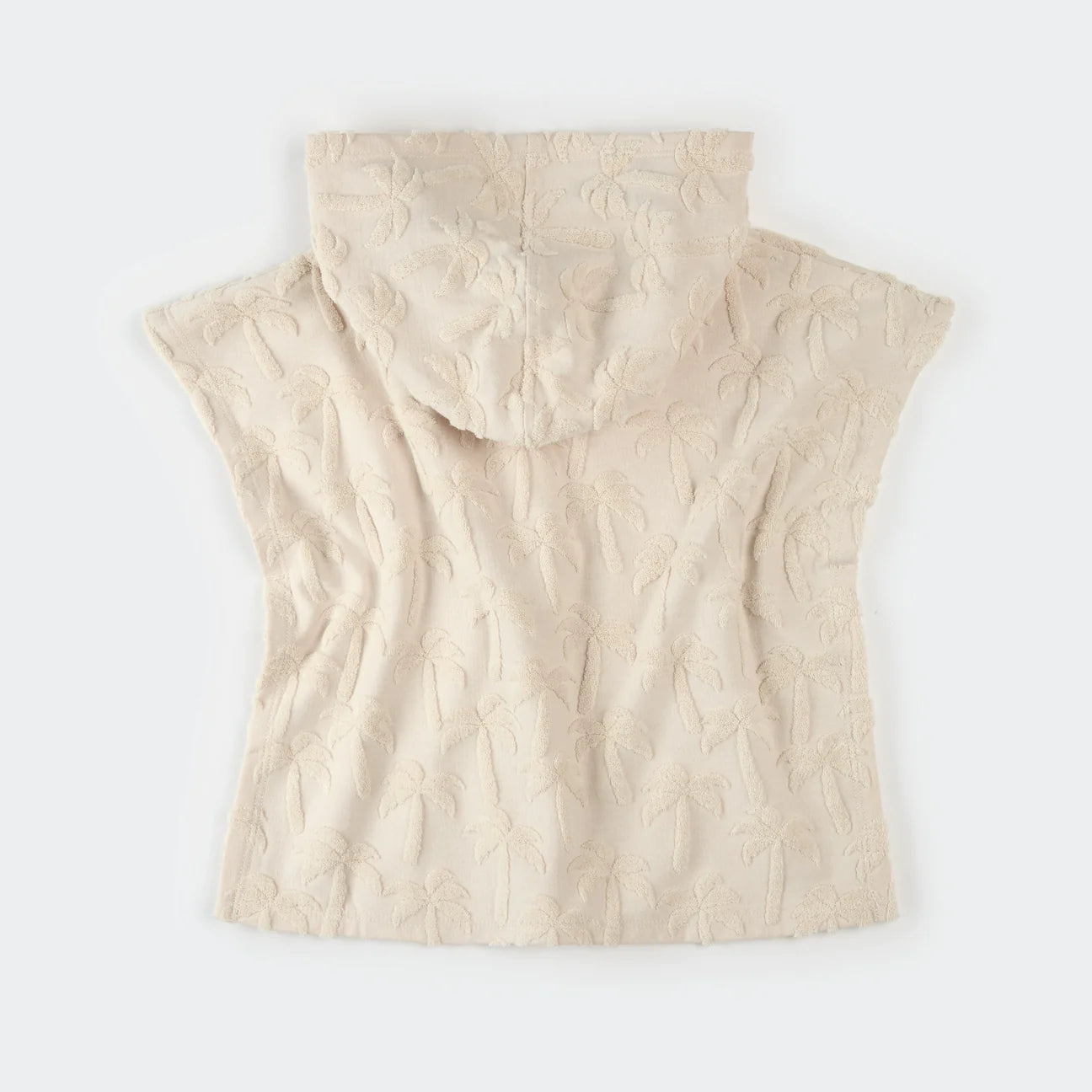 Organic Beige Palms Beach Poncho