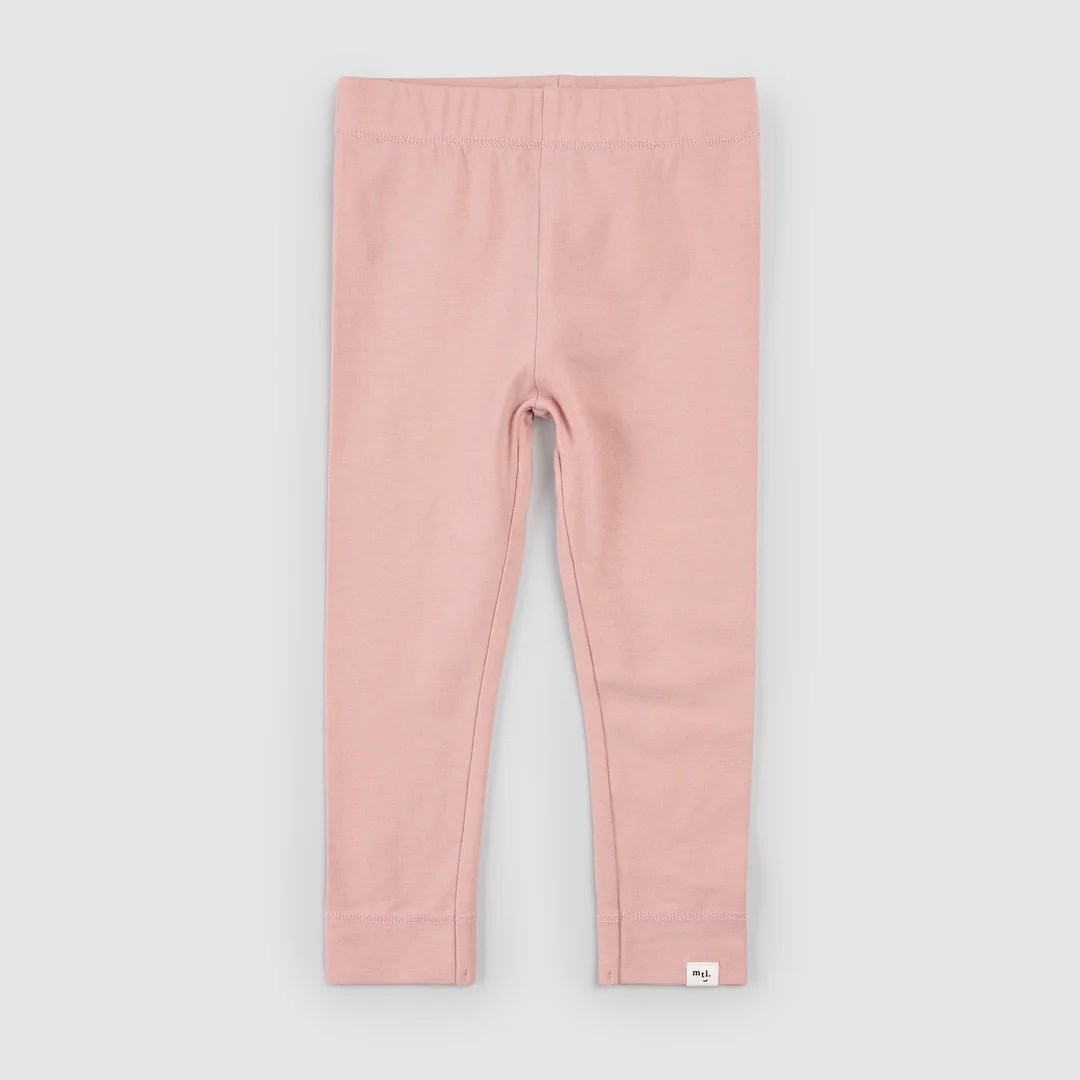 Miles Basics Cotton Kids Leggings- Rose