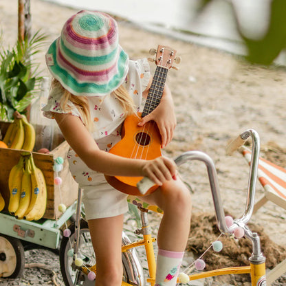 Fruity Cream Ruffle Sleeveless Tee