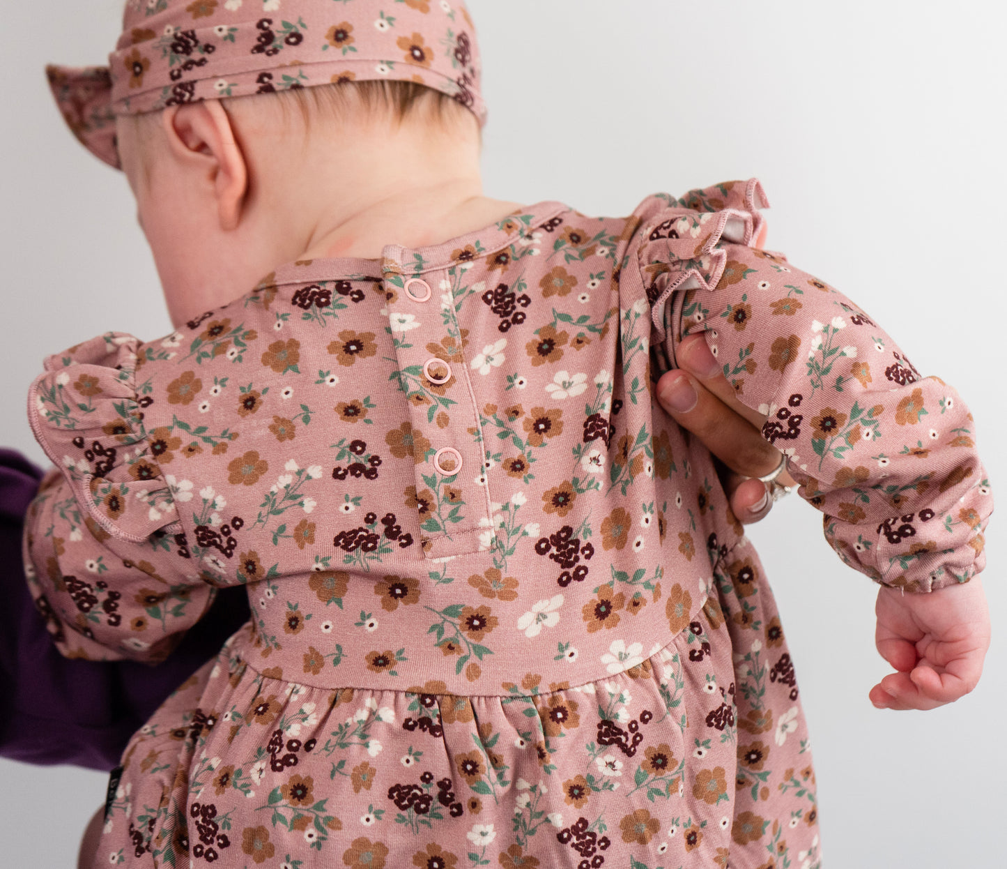Bamboo Long Sleeve Skirted Onesie- Velvet Garden