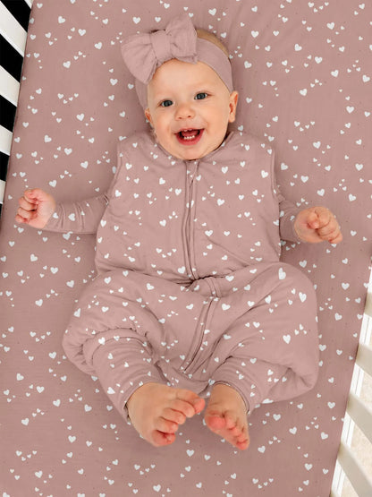 1.0 TOG Footie Sleep Sack- Hearts
