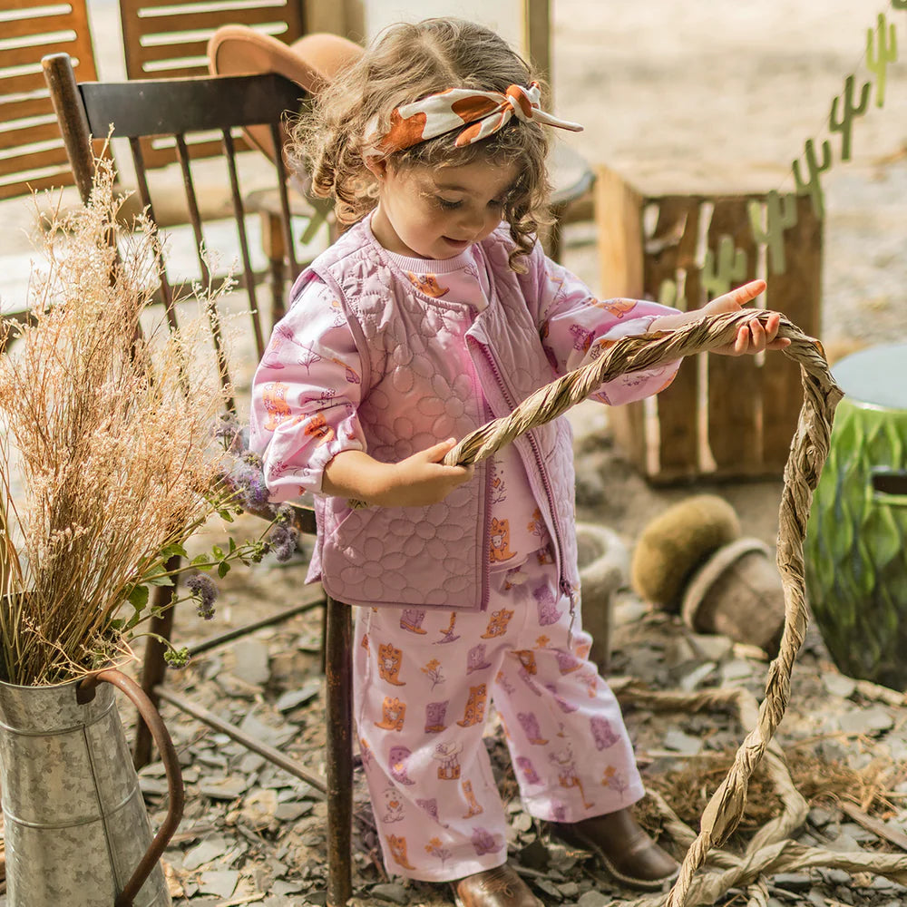 Pink Cowboy Boots Baby Sweater
