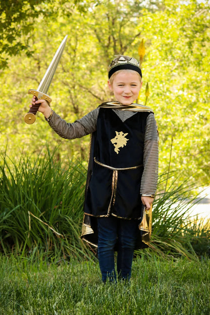 Gold Knight Tunic, Cape, & Crown Set