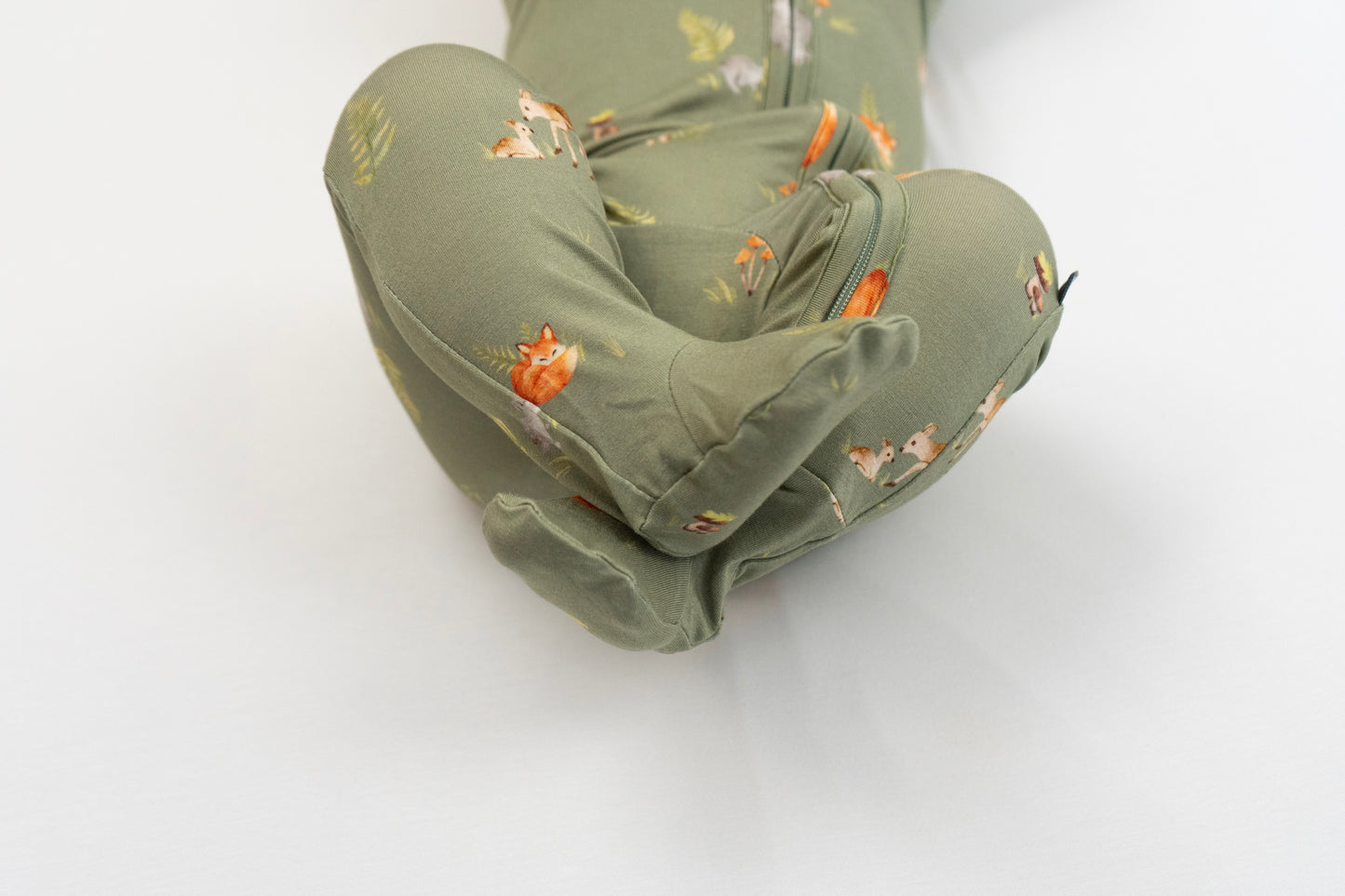 Bamboo Footed Zipper Sleeper- Forest Friends