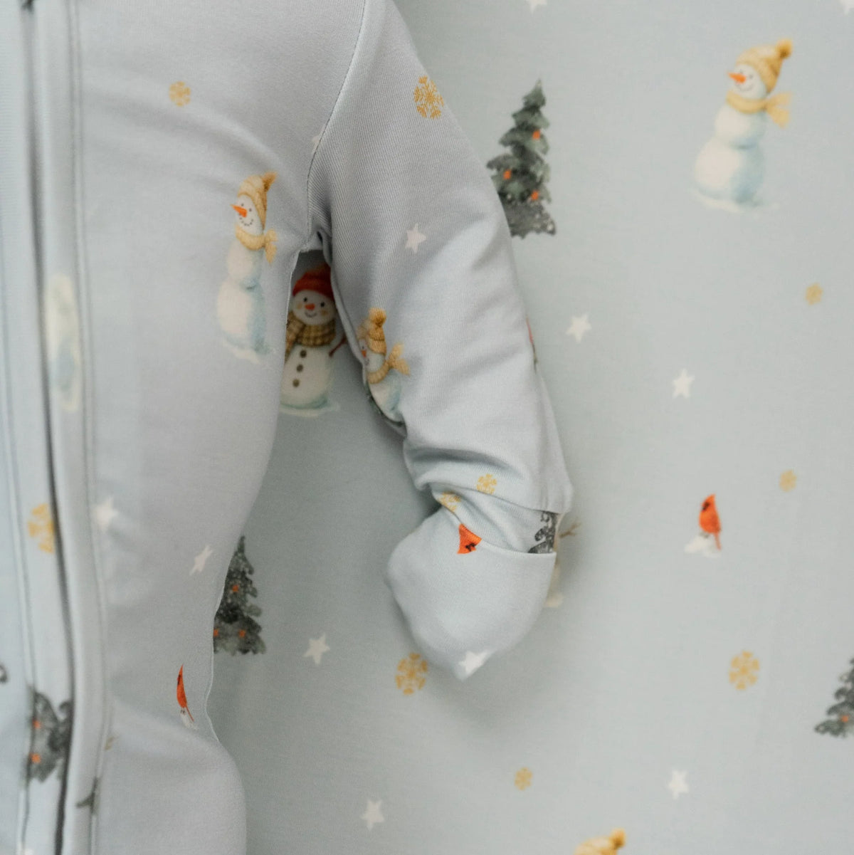 *Coming Soon* Bamboo Footed Zipper Sleeper- Snowmen