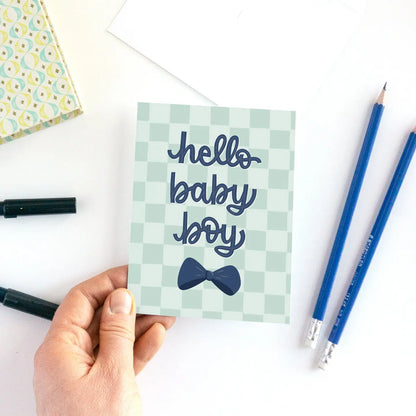 Bow Tie New Baby Card