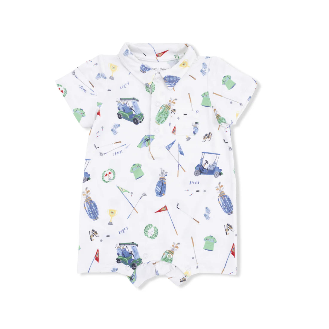 Bamboo Polo Shortie Romper- Golf Icons