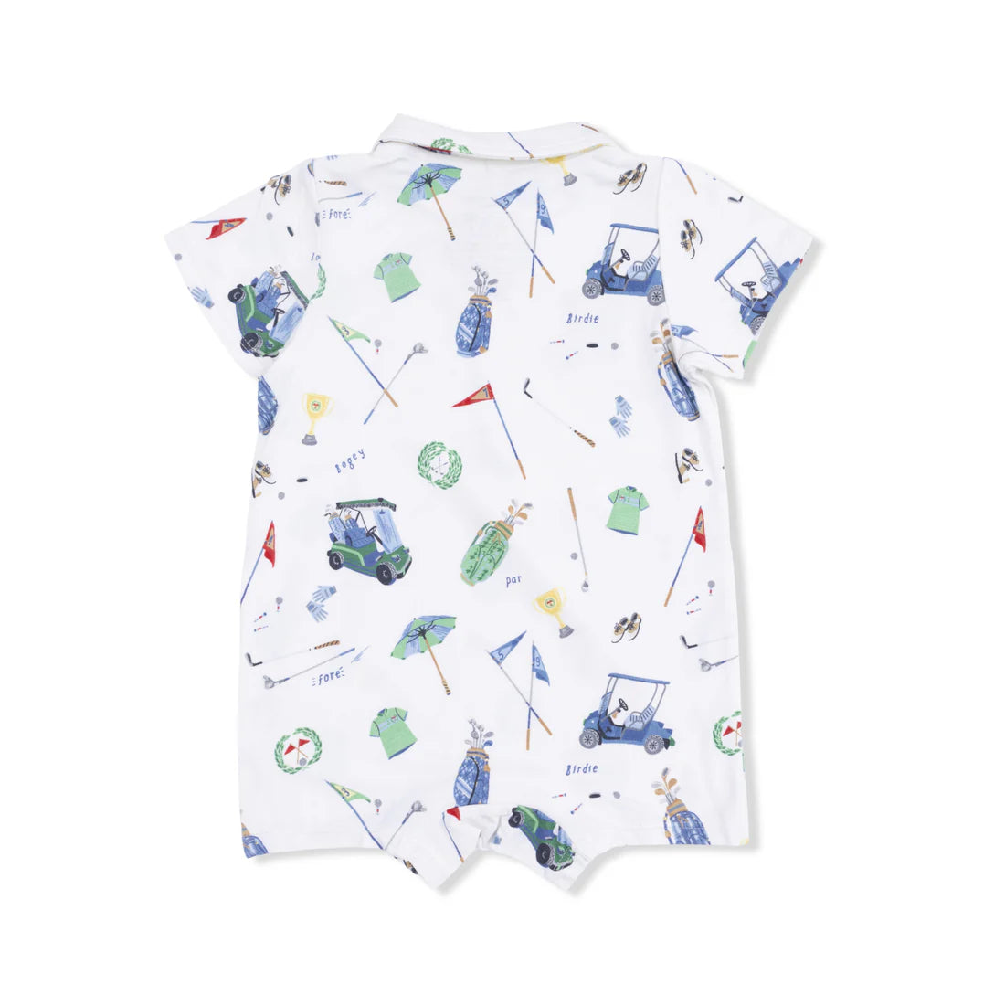 Bamboo Polo Shortie Romper- Golf Icons