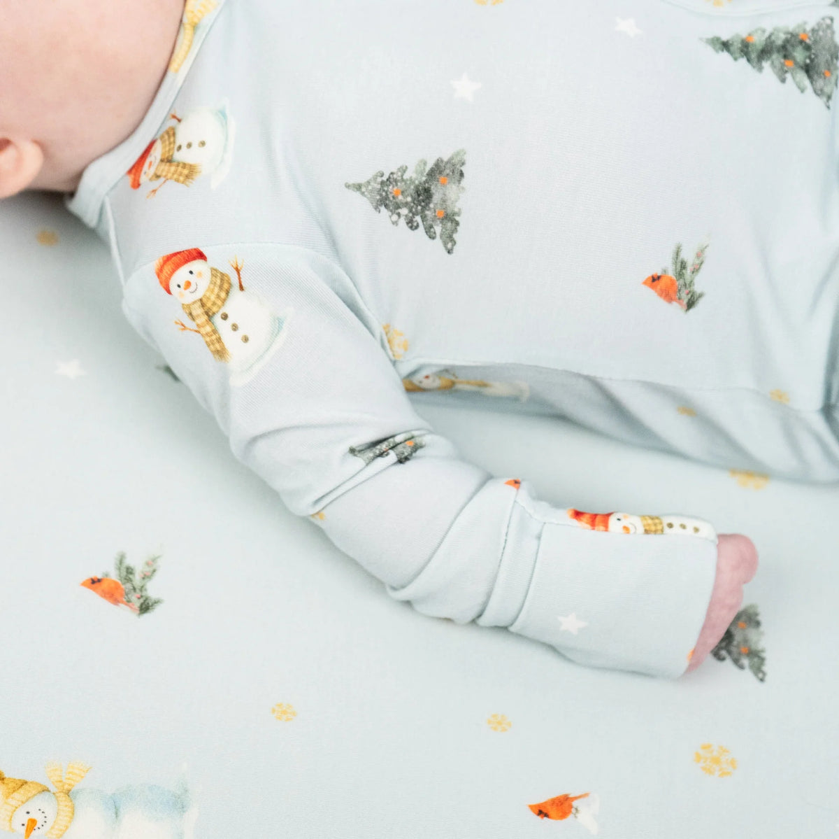 *Coming Soon* Bamboo Footed Zipper Sleeper- Snowmen