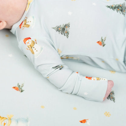 *Coming Soon* Bamboo Footed Zipper Sleeper- Snowmen