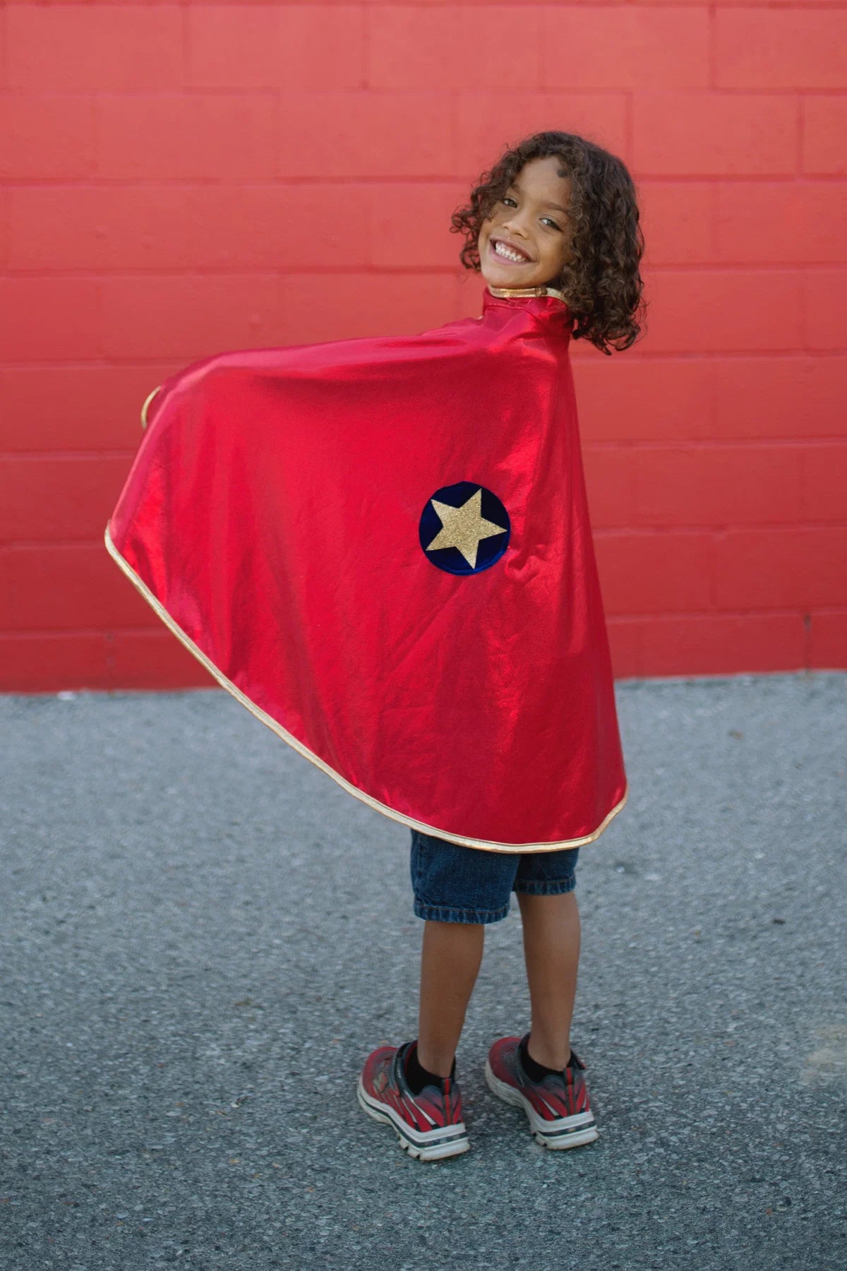 Gold & Red Reversible Wonder Cape