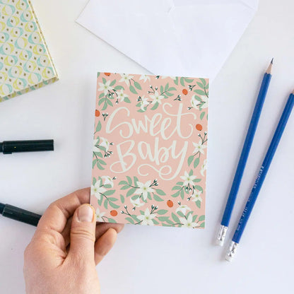 Sweet Baby Blossoms New Baby Card