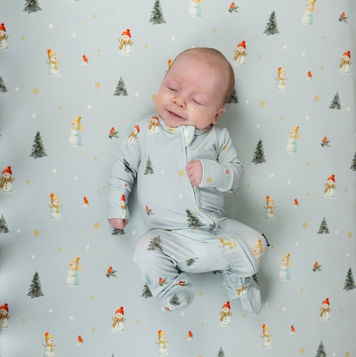 *Coming Soon* Bamboo Footed Zipper Sleeper- Snowmen