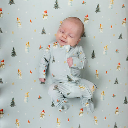 *Coming Soon* Bamboo Footed Zipper Sleeper- Snowmen