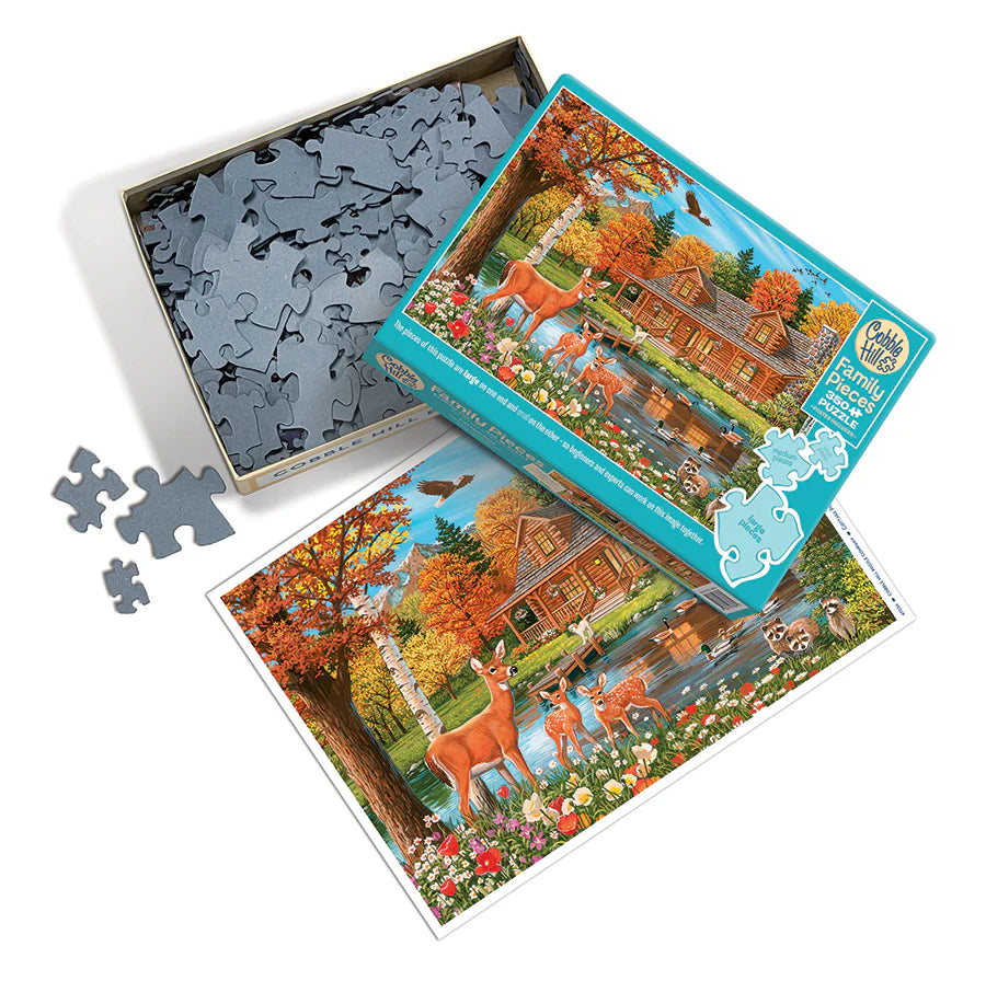 350pc. Cottage Pond Family Puzzle