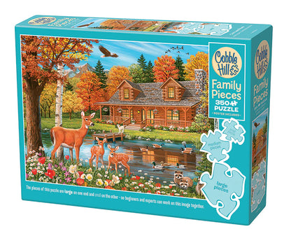 350pc. Cottage Pond Family Puzzle