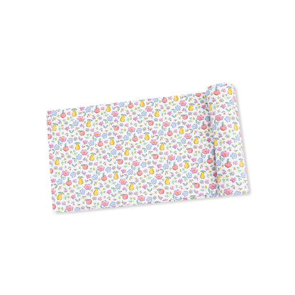 Bamboo Jersey Swaddle Blanket- Fall Fruit Floral
