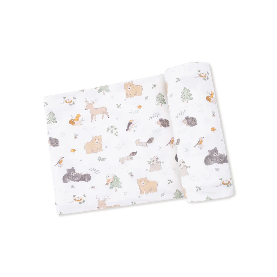 Bamboo Jersey Swaddle Blanket- Woodland Babies
