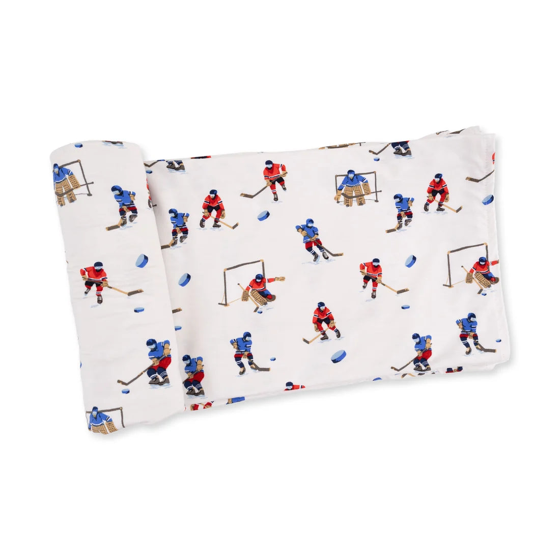 Bamboo Jersey Swaddle Blanket- Hockey Players