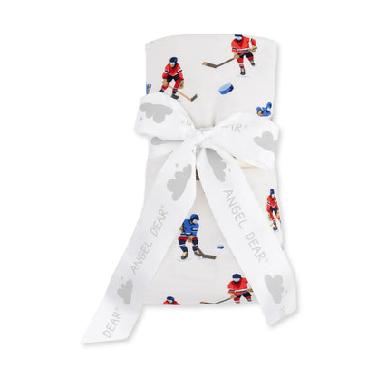 Bamboo Jersey Swaddle Blanket- Hockey Players