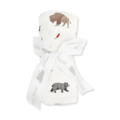 Bamboo Jersey Swaddle Blanket- Northern Woodland Animals