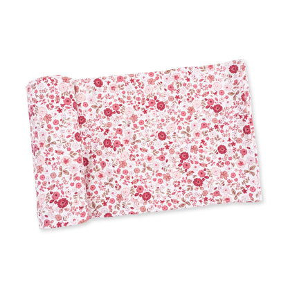 Bamboo Jersey Swaddle Blanket- Serene Floral