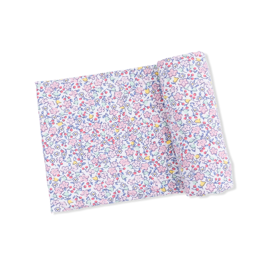 Bamboo Jersey Swaddle Blanket- Elizabeth's Garden