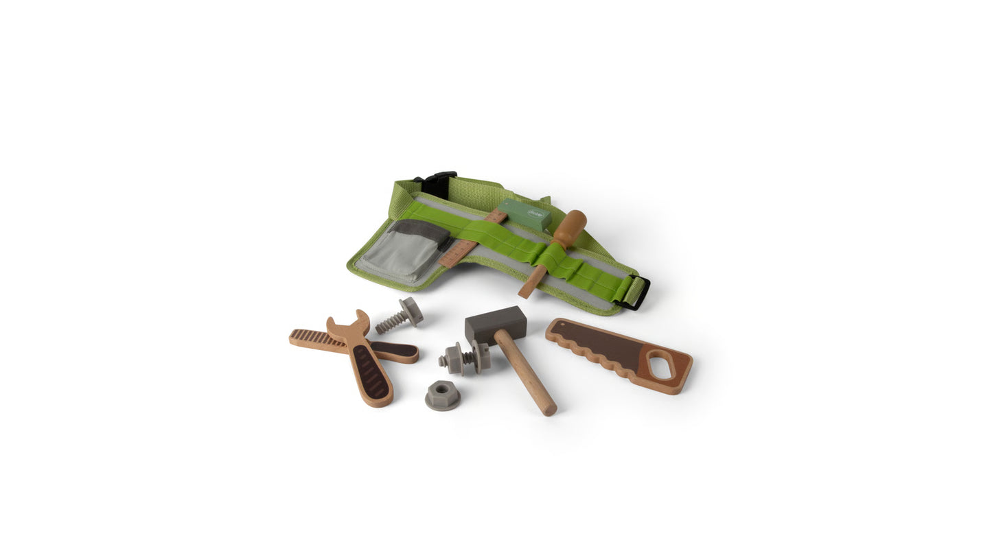 11pc. Wooden Tool Belt Set