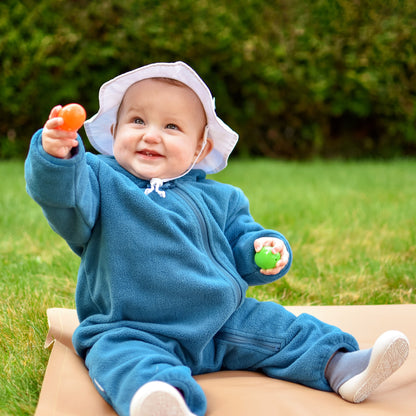 Stormy Blue Baby Fleece Bunting Suit