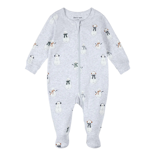 Heather Grey Snowman Sleeper