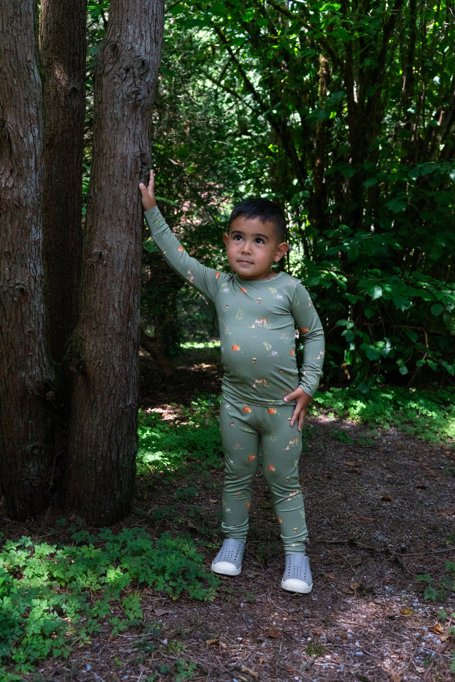 Bamboo Long Sleeve Pajama Set- Forest Friends