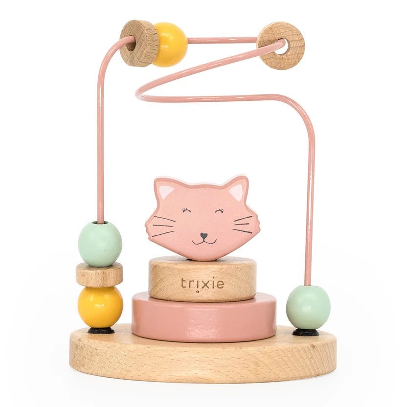 Wooden Bead Maze and Stacker- Mrs. Cat