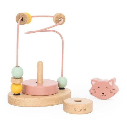 Wooden Bead Maze and Stacker- Mrs. Cat